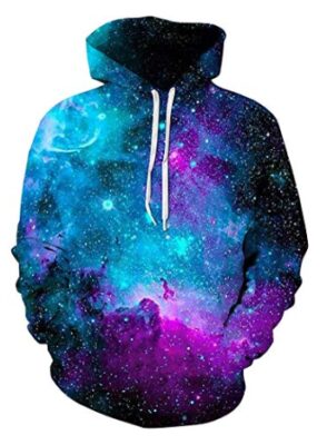 this is an image of a galaxy hoodie for men and women. 