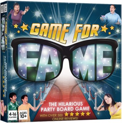 This is an image of kids party board game named game of fame