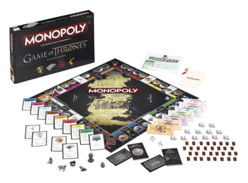 this is an image of a Game of Thrones Monopoly board game for kids and adults. 