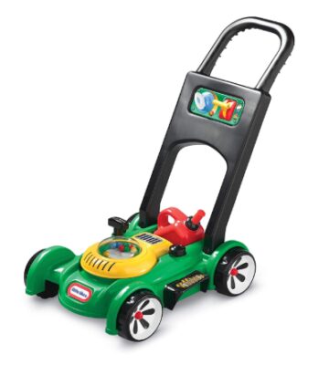  this is an image of a gas n' go mower for kids. 