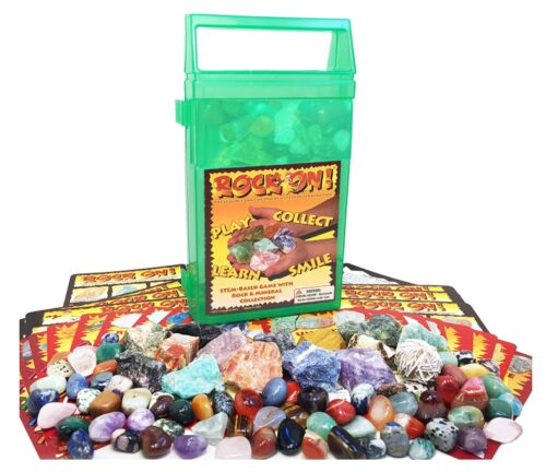 this is an image of a geology game with rock and mineral collection for kids. 