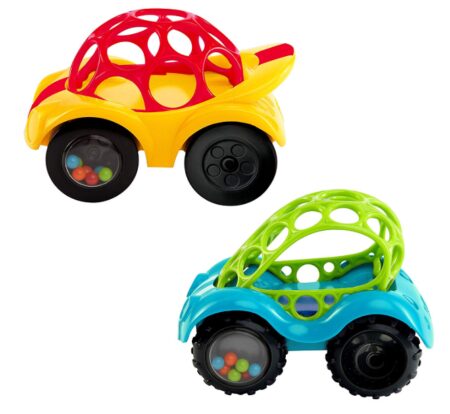 This is an image of a colorful rattle toy cars for kids.