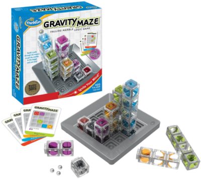 This is an image of Gravity Maze Marble Run Logic board game for 9 years old kids and up