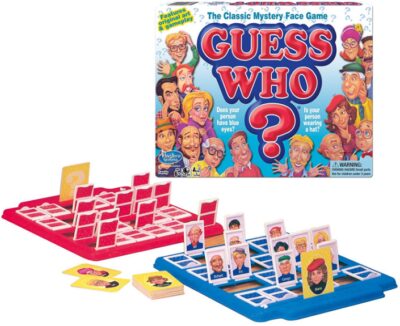 This is an image of guess who ? board game with face cards 