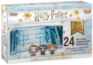 this is an image of kid's harry potter holiday advent calendar in light bleu color