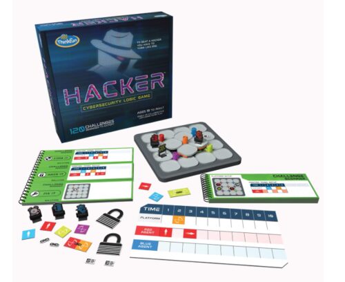 this is an image of a Hacker Cybersecurity Coding Game for kids ages 10 and up. 