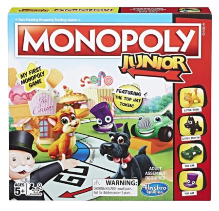 This is an image of a monopoly junior board game for kids. 