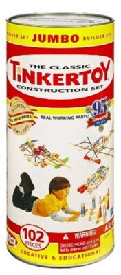 this is an image of a Tinkertoy classic jumbo set for kids. 
