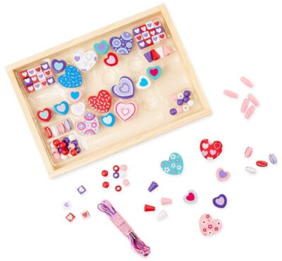 This is an image of girl's wooden bead set in multi-colors