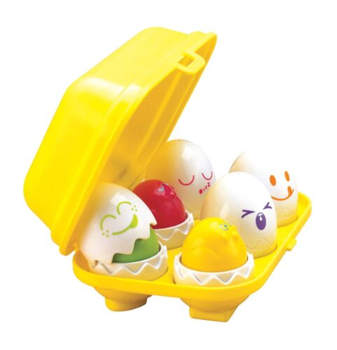 this is an image of hide and squeak egg toys for kids. 