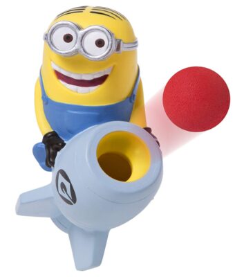 this is an image of a squeeze popper minion. 