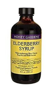 Honey Gardens Elderberry Syrup with Apitherapy Raw Honey, Propolis & Elderberries | Traditional Immune Formula w/Echinacea | 8 fl. oz