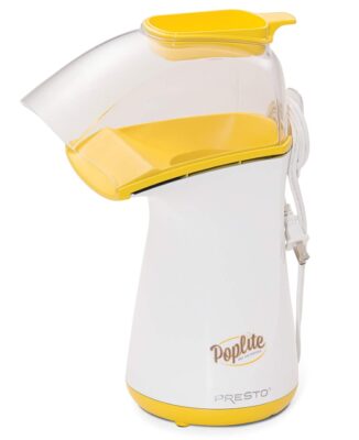 This is an image of a yellow popcorn popper. 