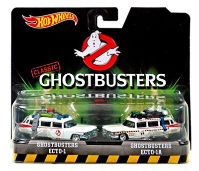 this is an image of a 2 pack Ghostbuster classic die-cast vehicle. 