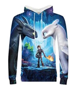 this is an image of a How to Train Your Dragon hoodie for kids. 
