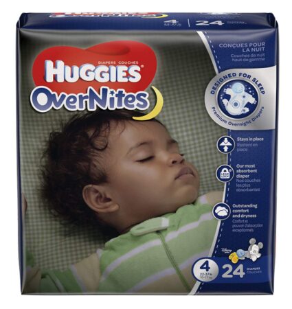 This is an image of a giga jr. pack size 1 snugglers baby diaper.