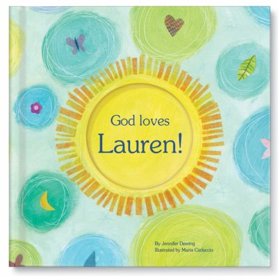 This is an image of a personalized baby book gift for little girls. 