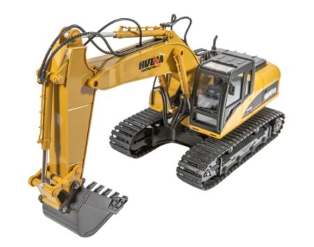 This is an image of a RC excavator toy vehicle. 