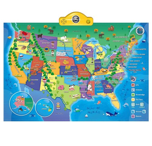 Interactive Talking USA Map For Kids