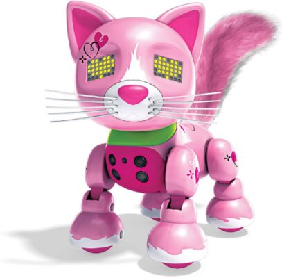 This is an image of Interactive robotic kitten in pink color