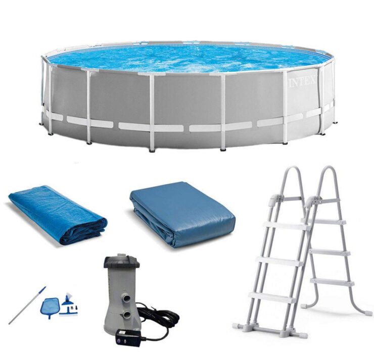 this is an image of the Intex 15 Foot x 48 Inch Prism Above Ground Swimming Pool Set