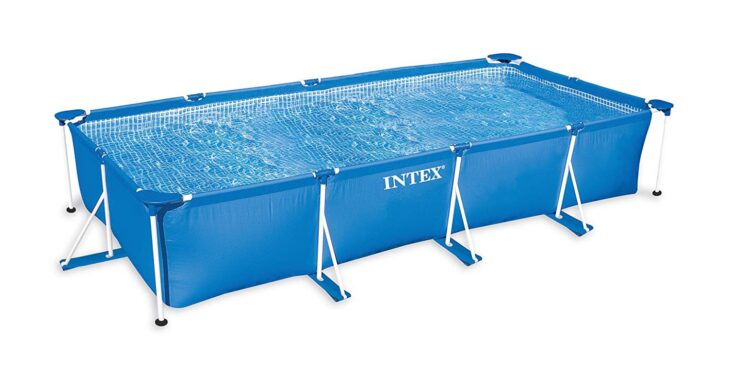 this is an image of the Intex 86 x 59 x 23 Rectangular Frame Above Ground Pool