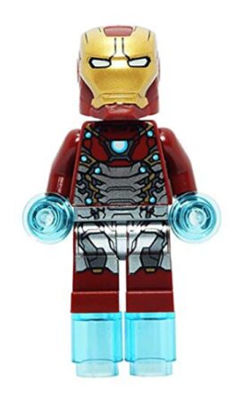 This is an image of an Iron Man Minifigure building toy for kids. 
