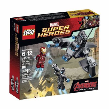 This is an image of a Iron Man vs. Ultron building set for 6 to 12 year old kids. 