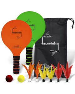 Jazzminton deluxe led ball game for indoor and outdoor games for kids , teens and adults