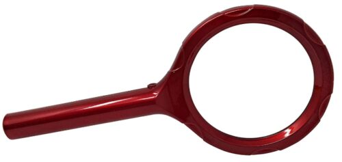 this is an image of a shatterproof jumbo lighted magnifying glass for kids ages 5 and up. 
