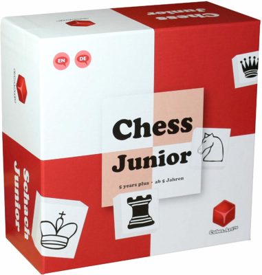 This is an image of a kids's junior chess board set. 