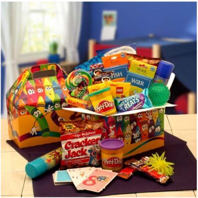 This is an image of kid's grocery food prefilled basket easter 