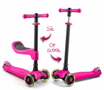 pink kids scooter 