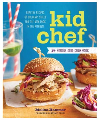 this is an image of a healthy recipes and culinary skills cook book for kids. 