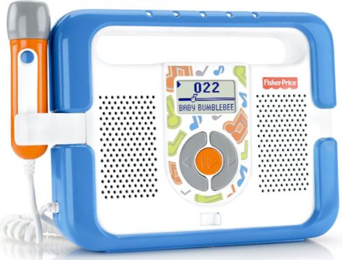 This is an image of Fisher-Price Kid-Tough Music Player with Microphone - Blue