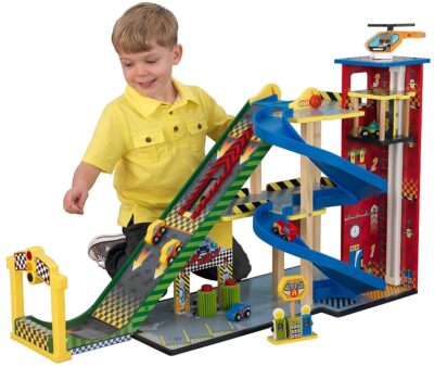 This is an image of kid's ramp racing set in multi-colors