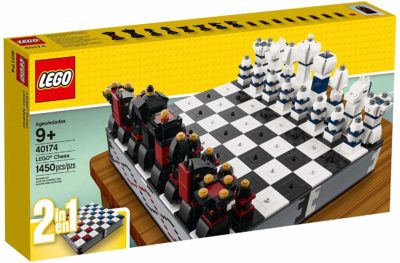 This is an image of a kid's LEGO chess board game set. 