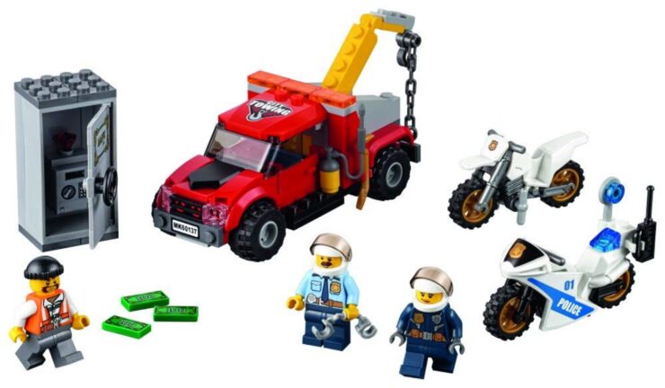 this is an image of a LEGO City Police Tow Truck