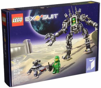 This is an image of a Exo Suit robot kit by LEGO. 