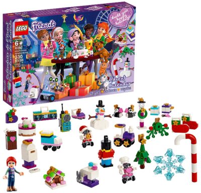 This is an image of LEGO friends advent calendar building kit with 330 pieces