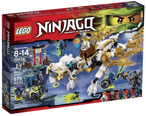 This is an image of lego ninjago master wu dragon building kit 