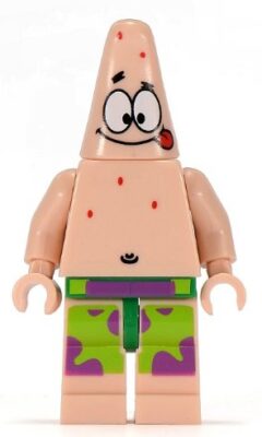 this is an image of a Minifigure Patrick of Spongebob building toy. 