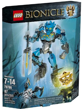 This is an image of LEGO bionicle gali master of water toy set designed for kids