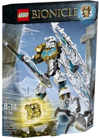 This is an image of LEGO bionicle kopaka master of ice toy 