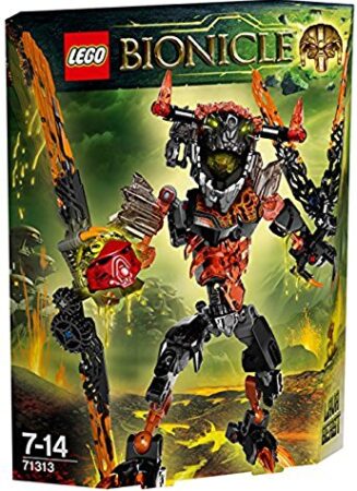 This is an image of LEGO bionicle lava beast toy set designed for kids