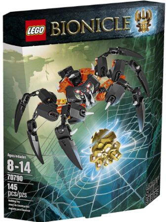 This is an image of LEGO bionicle lord of skull spiders toy designed for kids