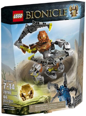 This is an image of LEGO bionicle pohatu master of stone toy designed of kids
