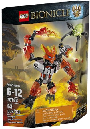 This is an image of LEGO bionicle protector of fire building kit set for kids