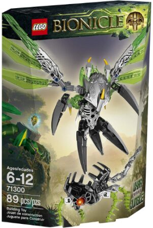 This is an image of LEGO bionicle uxar creature of jungle building kit designed for kids