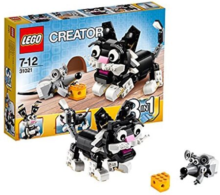 This is an image of LEGO cat and mouse building kit 